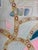 Plastic Large Contemporary Abstract Acrylic Painting – Pink, Teal & Circular Motif For Sale - Image 7 of 11