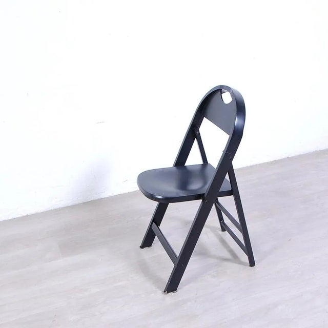 Mid-Century Modern Folding Chair of the 60s Design, Made in Italy, 1960s For Sale - Image 3 of 11
