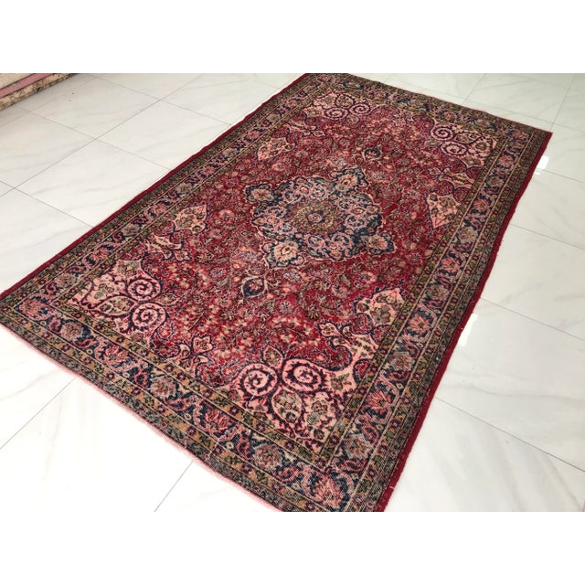 Turkish 1970s Vintage Turkish Handwoven Rug - 5′10″ × 9′8″ For Sale - Image 3 of 11