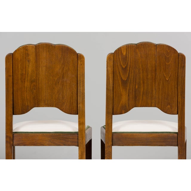 1930s French Art Deco Maple Dining Chairs With Scalloped Backs, Set of 6 For Sale - Image 17 of 18