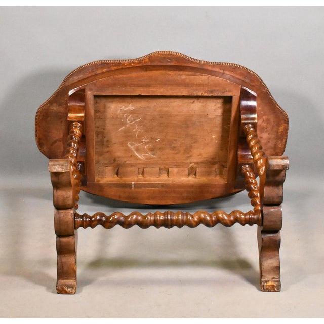 Antique French Gueridon Table in Walnut, 1890s For Sale - Image 15 of 17