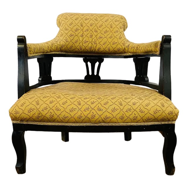 Edwardian English Low Armchair, 1900s For Sale