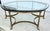 Labarge Vintage LaBarge Hexagonal Brass Hoof Footed Glass Top Coffee Table For Sale - Image 4 of 13