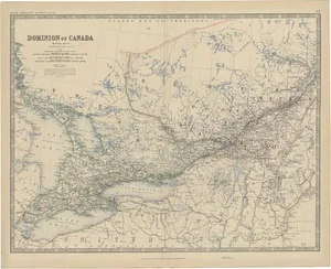 Antique Map of Western Canada, 1882