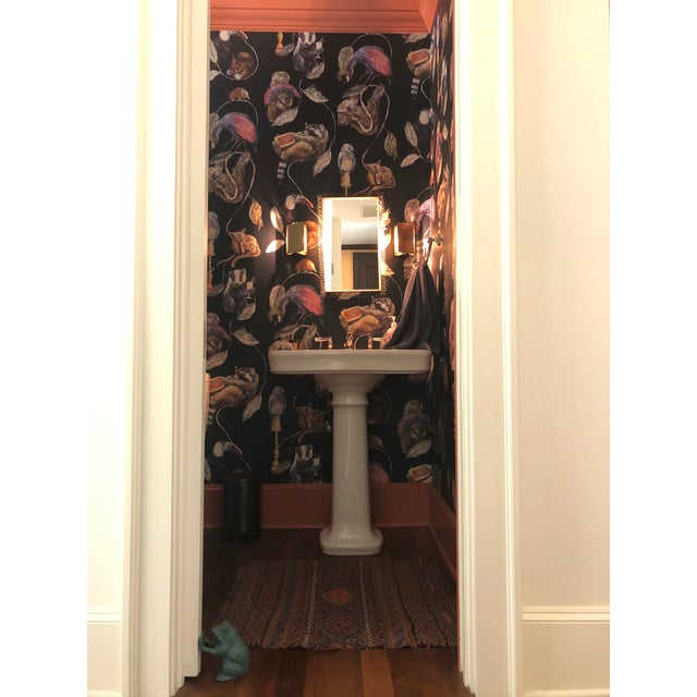 Set of 2 Paul Ferrante Brass Flip Front sconces with unfinished brass with patina. I had these in a guest bathroom (see...