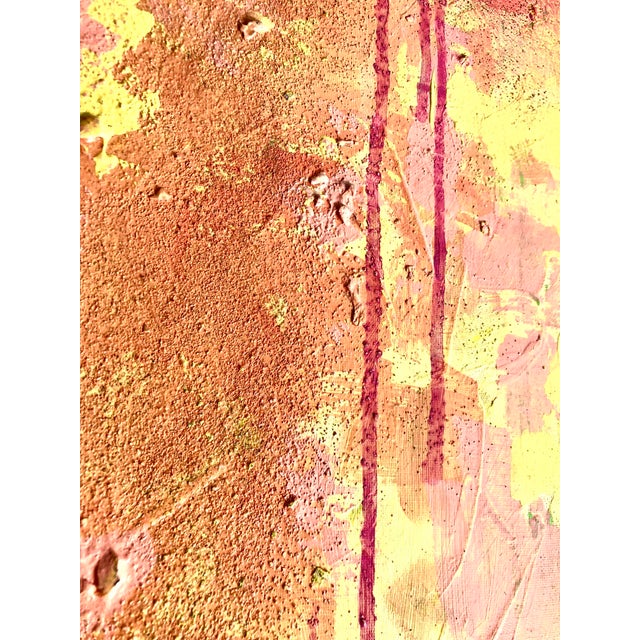 Contemporary Artwork by Cassandra Auker Original Acrylic Paint and Fl. Beach Sand on Canvas Painting “Rum Punch” For Sale - Image 9 of 9
