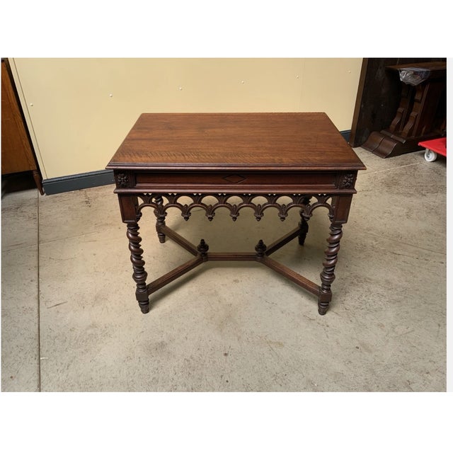 Antique Neo-Gothic Coffee Table, 1880 For Sale - Image 11 of 11