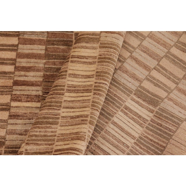Brown Contemporary Gabbeh Brown/Green Wool Rug - 9'11'' X 13'7'' For Sale - Image 8 of 10