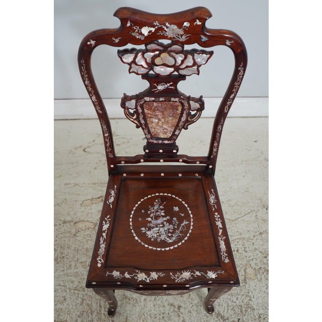 Age: C.1890-1910 Details: Marble Centerpiece Back Fine Carved Details High Quality Construction Nice Inlay Work Throughout...