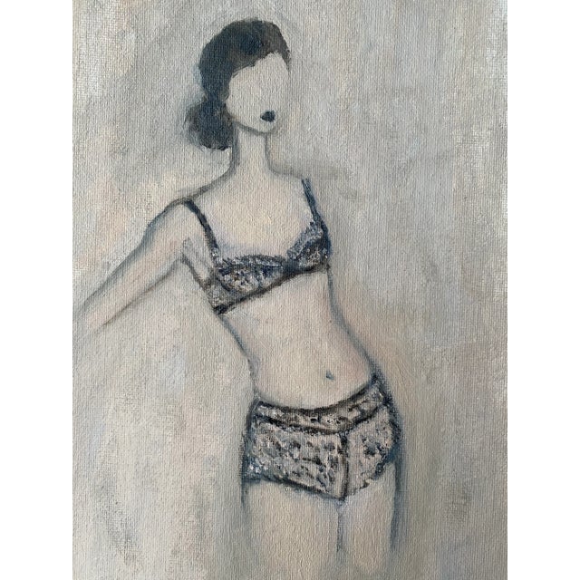 Modern Figurative French Inspired original oil painting by Alice Ford. Oil on canvas board.