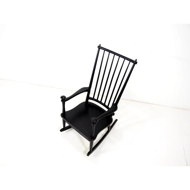 Mid-Century Scandinavian Rocking Chair For Sale - Image 4 of 10