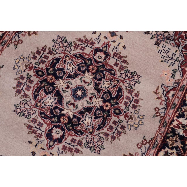 Medallion 1990's Pak-Persian Gray/Blue Wool Rug - 2'1'' X 3'0'' For Sale - Image 4 of 9
