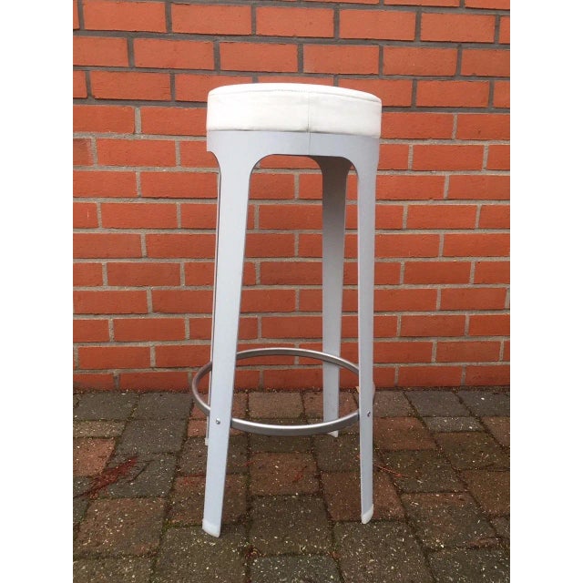 Metal & Leather Stool by Leonardo Rossano for Lapalma, 2000s For Sale - Image 12 of 14