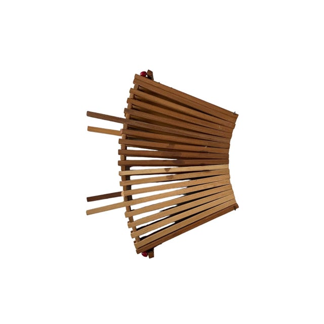 1960s Mid-Century Folding Bamboo Bowl For Sale - Image 5 of 5