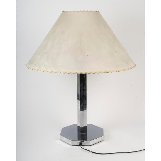 Art Deco Table Lamp with Parchment Shade, 1930 For Sale - Image 6 of 8