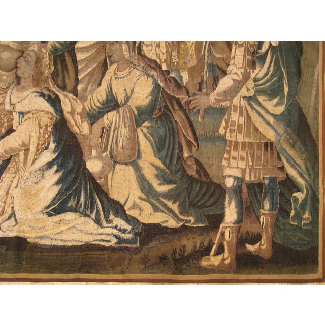 17th Century Flemish Historical Tapestry with the Roman General Coriolanus For Sale - Image 4 of 8