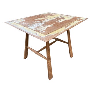 Andrianna Shamaris Hand Carved Beveled Teak Cocktail Table, or Entry Table For Sale