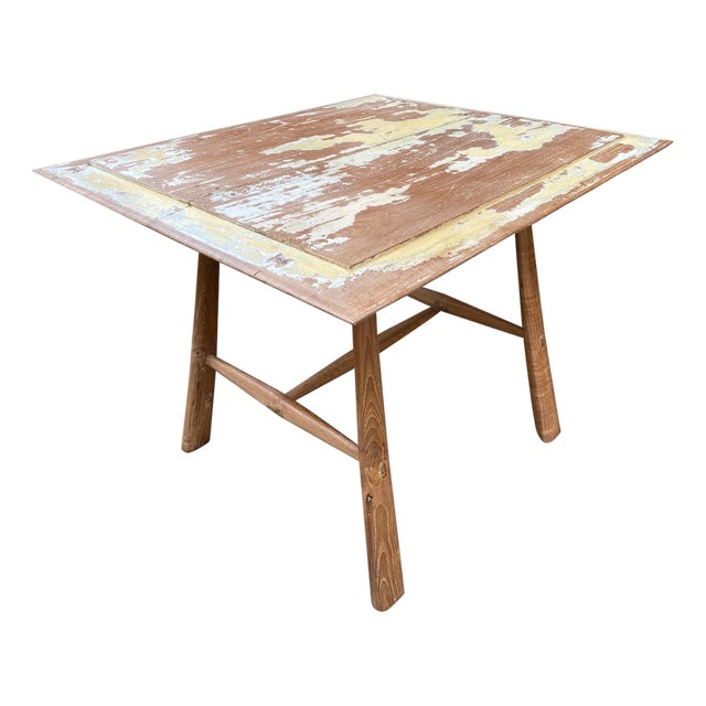 Andrianna Shamaris Hand Carved Beveled Teak Cocktail Table, or Entry Table For Sale