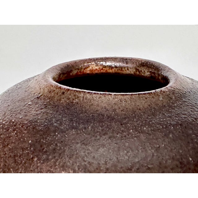 Modern Sculptural Studio Ceramic Vase with Lava Glaze from Helma Klett, Germany, 1960s For Sale - Image 3 of 10