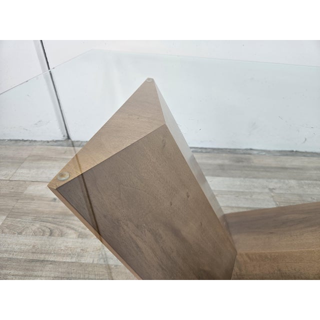 Valentino Coffee Table in Glass, Wood and Travertine by Cattelan Italia, 1990 For Sale - Image 9 of 13
