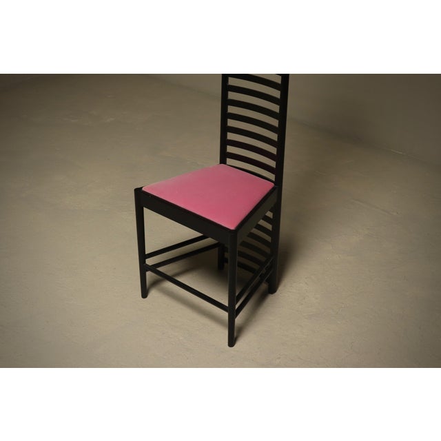 Black Vintage Hill House 1 Chair by Charles Rennie Mackintosh for Cassina, 1970s For Sale - Image 8 of 12