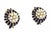 This is a beautiful pair of vintage yellow gold, enamel and pearls ladies stud earrings, well crafted in 18k yellow gold...