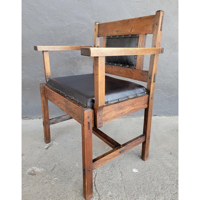 Mission / Arts & Crafts Armchair Circa. 1910 For Sale - Image 14 of 14