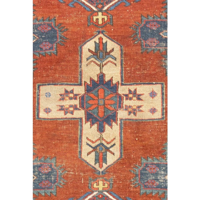 Antique Persian Heriz Rug 3'10'' x 4'5'' For Sale In New York - Image 6 of 12