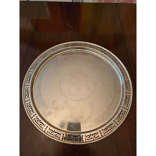 Mid Century Modern Greek Key Designer Bar Tray For Sale In Boston - Image 6 of 7