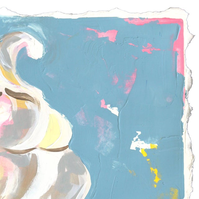 Arts & Crafts Soft Serve in a Waffle Cone - Fun Dessert Mixed Media Painting on Paper Original Artwork by Kellie Newsome For Sale - Image 3 of 6