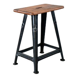 Industrial Factory Stool by Rowac, 1920s For Sale