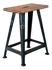 Industrial Factory Stool by Rowac, 1920s