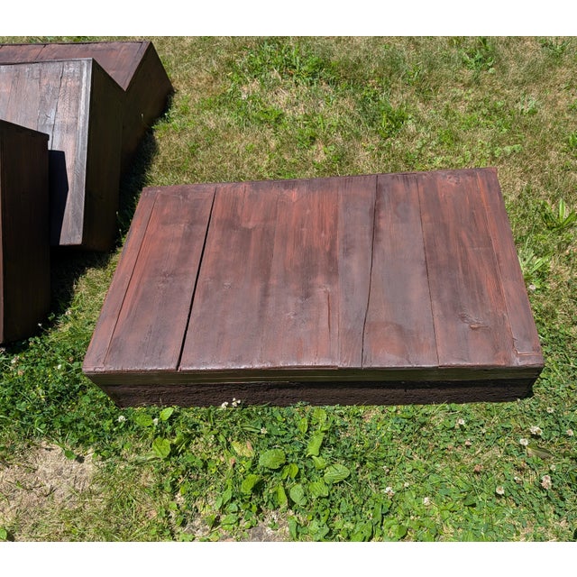 Antique American Georgian New England Style 2 Piece Solid Cherry Highboy Chest on Chest Late 1800s For Sale - Image 12 of 18