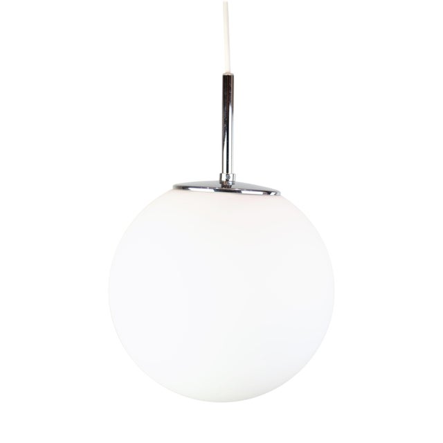Scandinavian Ceiling Lamp in Frosted Glass For Sale