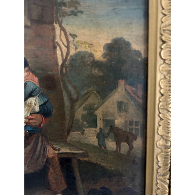 19th Century Continental Genre Oil Painting For Sale - Image 4 of 11