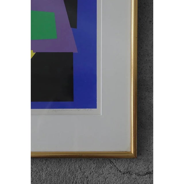 1980s Aage Schmidt, Aage Schmidt, Komposition, Color Lithography, 1987, Framed, 1987, Lithograph For Sale - Image 5 of 6