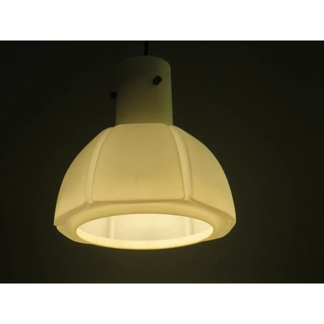 Mid-Century Modern White Opaline Hanging Lamp from Glashütte Limburg, Germany, 1960s For Sale - Image 3 of 17