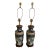 1950s Monumental Chinoiserie Famille Noir Style Pair of Table Lamps by Frederick Cooper - a Pair For Sale