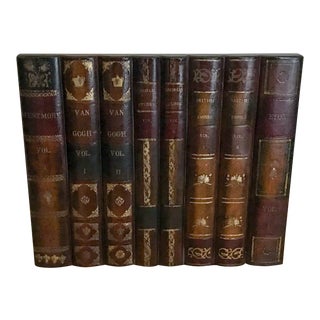 Maitland-Smith Leather Books Factice For Sale