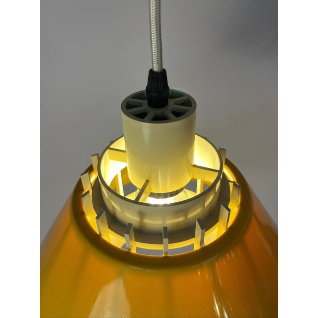 Model 854 Pendant Lamp in Yellow Plastic from Lyskær Belysning For Sale - Image 9 of 11