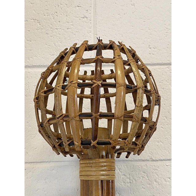 Wood Bamboo Wall Lamps, 1970s, Set of 2 For Sale - Image 7 of 12