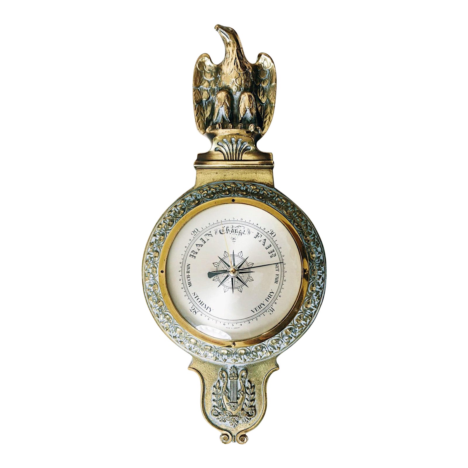 Vintage Brass Eagle Wall Barometer Chairish