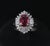 Late 20th Century Gia Certified Ruby & 0.54ct Diamond Platinum Ring, Size 4.75 For Sale - Image 14 of 18