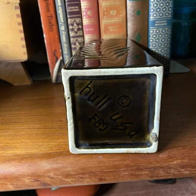 1970s Hull Tall Green Drip Glaze Vase For Sale In Columbia, SC - Image 6 of 8