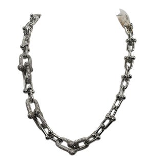 Chain Necklace With Cz's With Earings For Sale