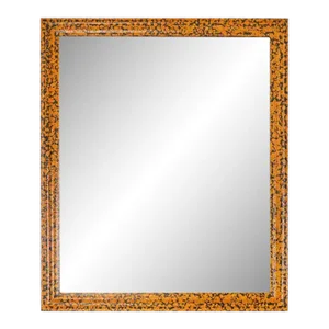 Folk Art Lacquer Speckled Mirror by Artist Ira Yeager