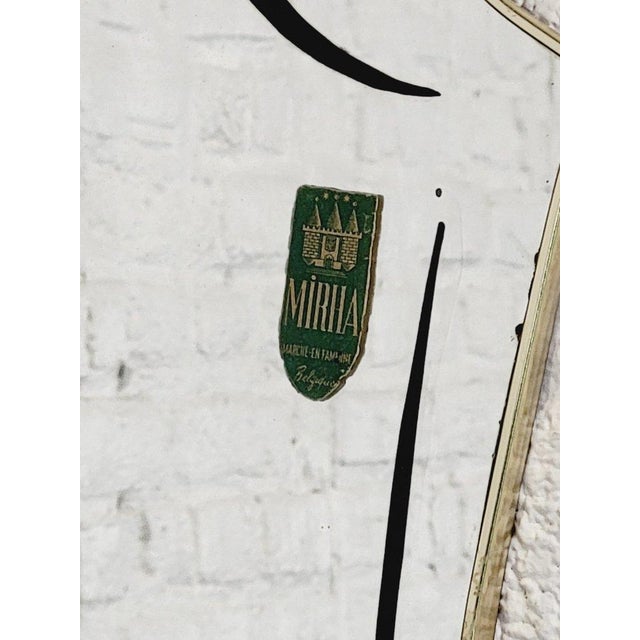 Glass Free-Form Mirror in Gilded Frame, 1960s For Sale - Image 7 of 10