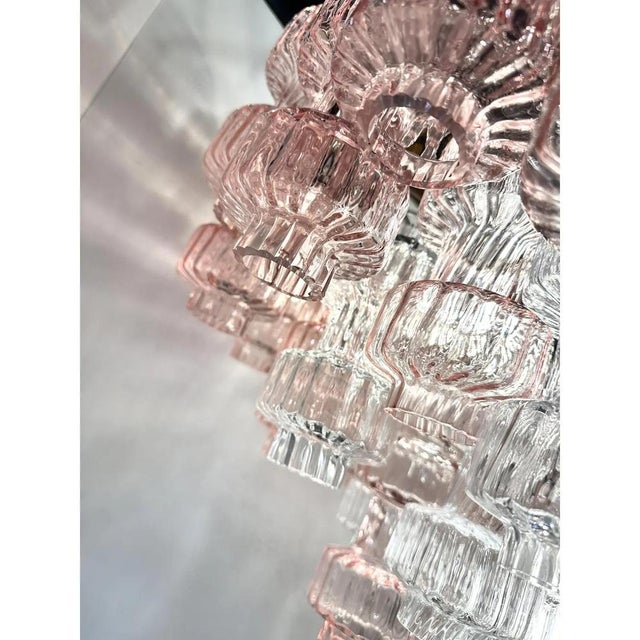 Pink Romantic Venetian Pink Rigadin Manubri Murano Glass Chandelier by Simoeng For Sale - Image 8 of 10