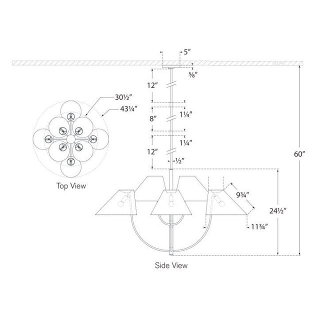 2020s Kate Spade New York for Visual Comfort Signature Kinsley Large Two-Tier Chandelier in Soft Brass with Linen Shades For Sale - Image 5 of 5