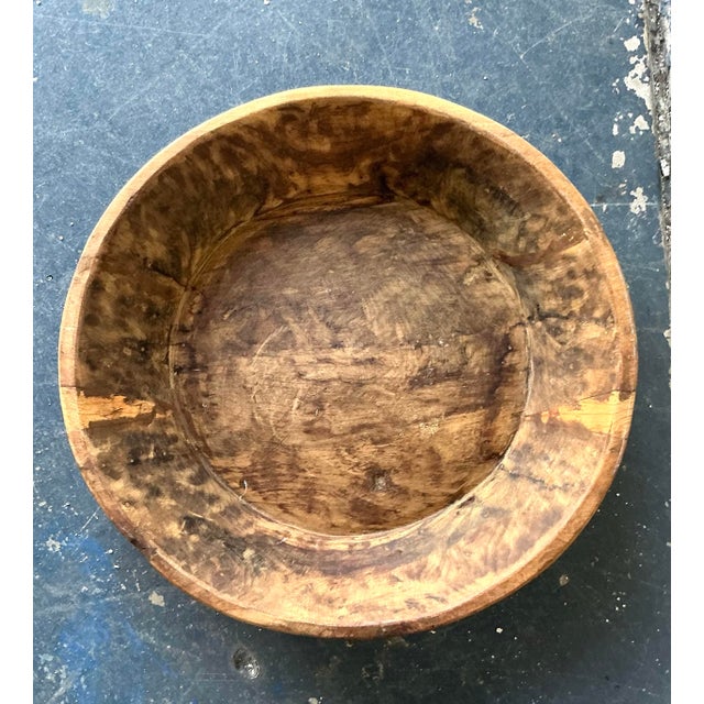 Vintage Boho Teak Dough Bowl For Sale - Image 10 of 12